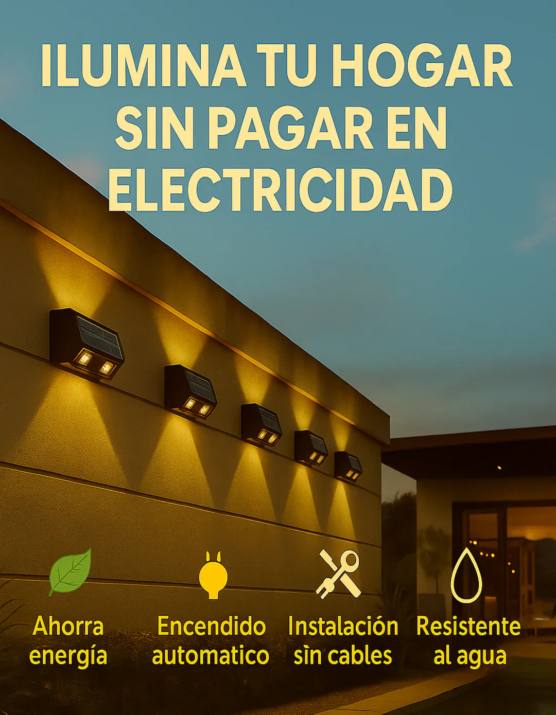 Lámpara Led Solar® Energía solar que ahorra y protege