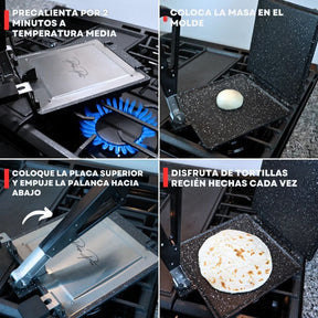 PresaPan® Haz tortillas perfectas en casa... sin esfuerzo, sin pegotes, sin fallos.