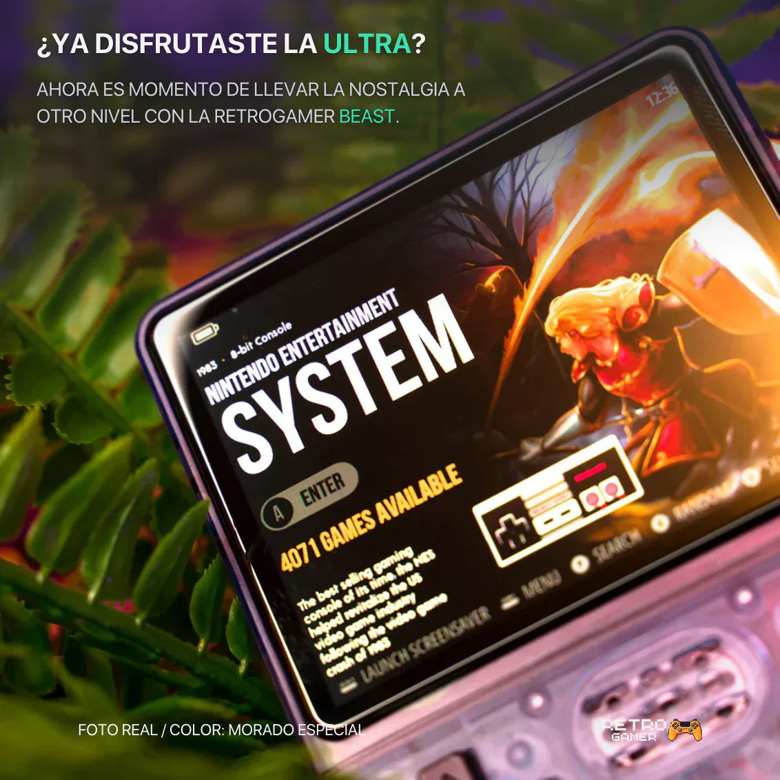 RetroGamer® BEAST. Consola de videojuegos portátil.