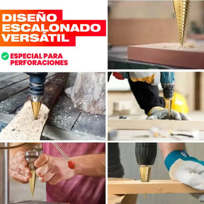 SET DE 6 BROCAS ESCALONADAS DE TITANIO