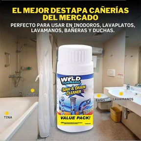 WildTornado® ¡LIMPIEZA PROFESIONAL DE FREGADEROS Y DESAGÜES!