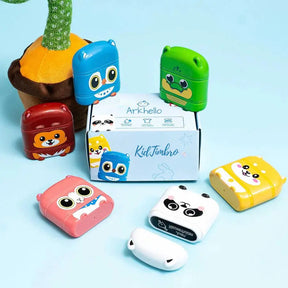 KidTimbro 2.0™ - Sello de nombre personalizado - Tinta blanca y negra