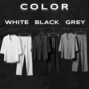 Conjuntos de lino de dos piezas para hombre