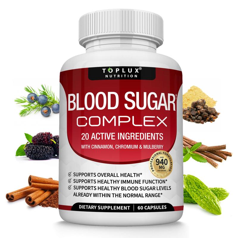 Blood Sugar Complex 20 Vitamins & Minerals Support Overall Health