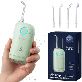 AirPump® Irrigador Dental Portatil - 4 Boquillas y Estuche.