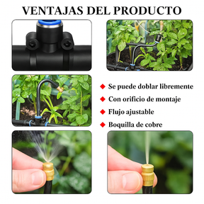 Goteo Riego Equipo con 360° Flexible Manguera
