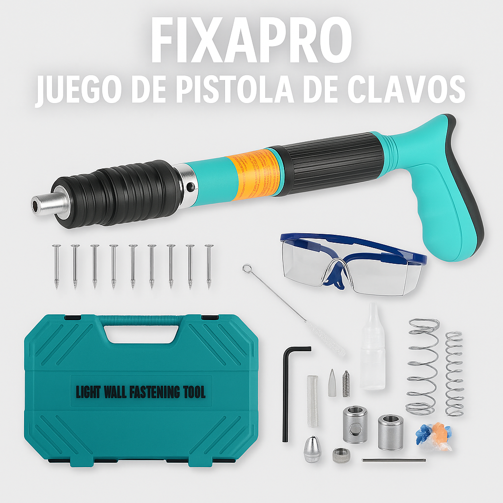 FixaPro® Pistola de Clavos Versátil. Potente. Imparable, Diseñada para durar
