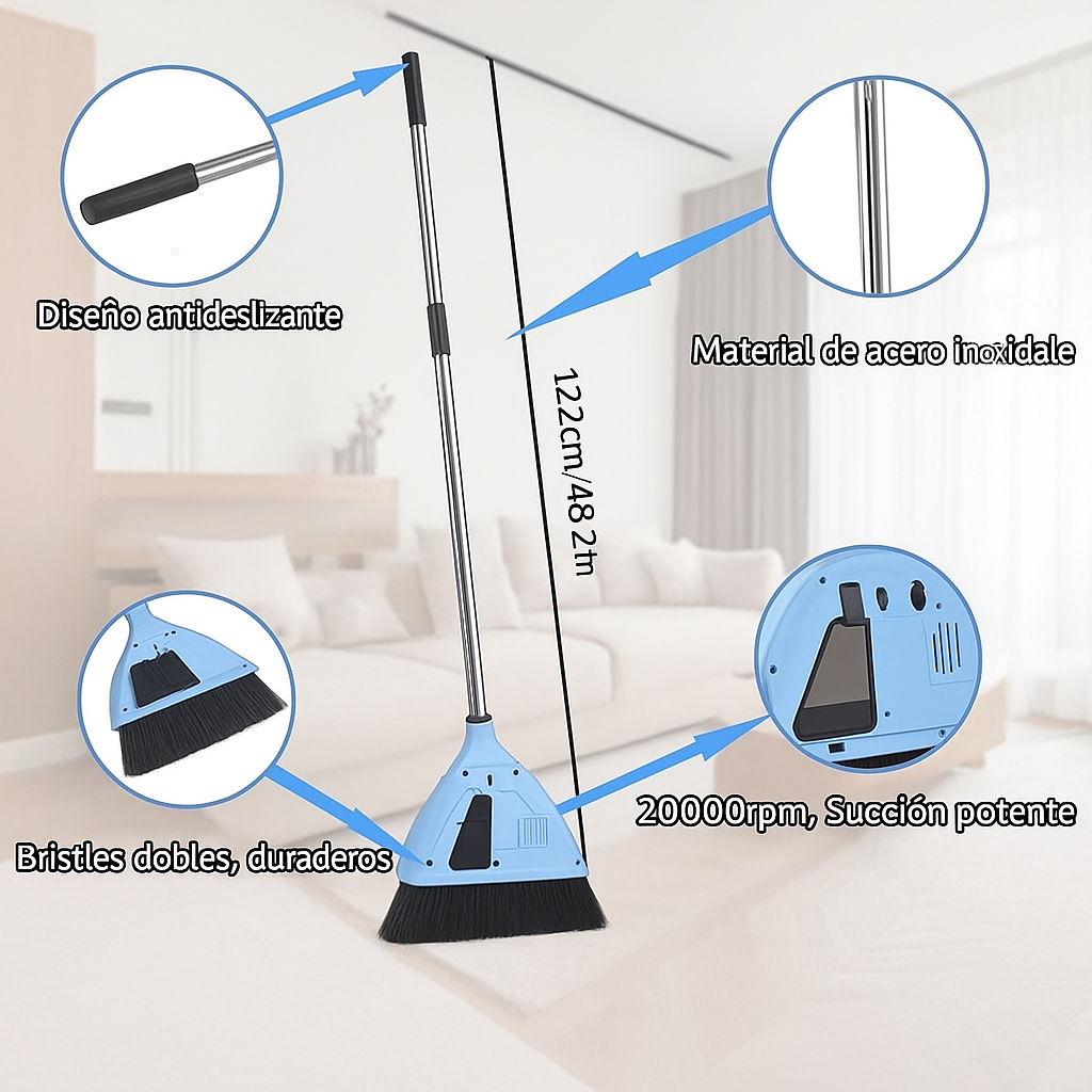 AirSweep® Escoba Aspiradora 2 En 1 Barredora Recargable
