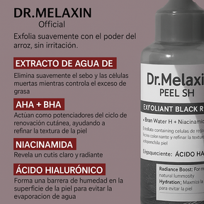 Drmelaxin Ampolla Rice Black Rice - Exfoliación suave para revelar piel luminosa