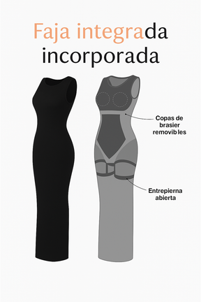 Popilush® Vestido Moldeador Con Faja Incorporada.
