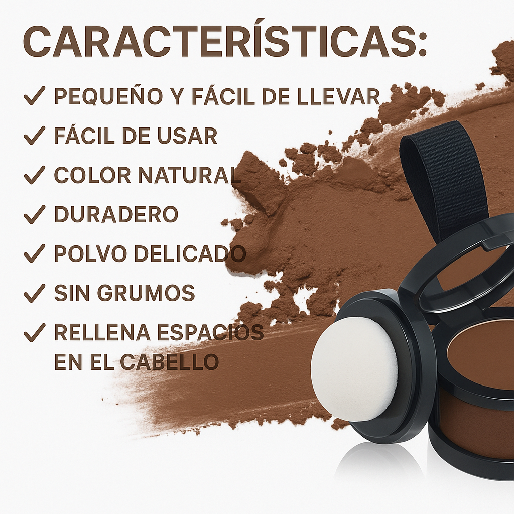 Magic Powder® Polvo mágico para la cubrir canas líneas del cabello
