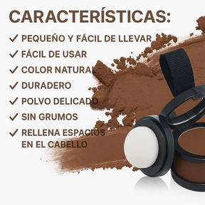 Magic Powder® Polvo mágico para la cubrir canas líneas del cabello