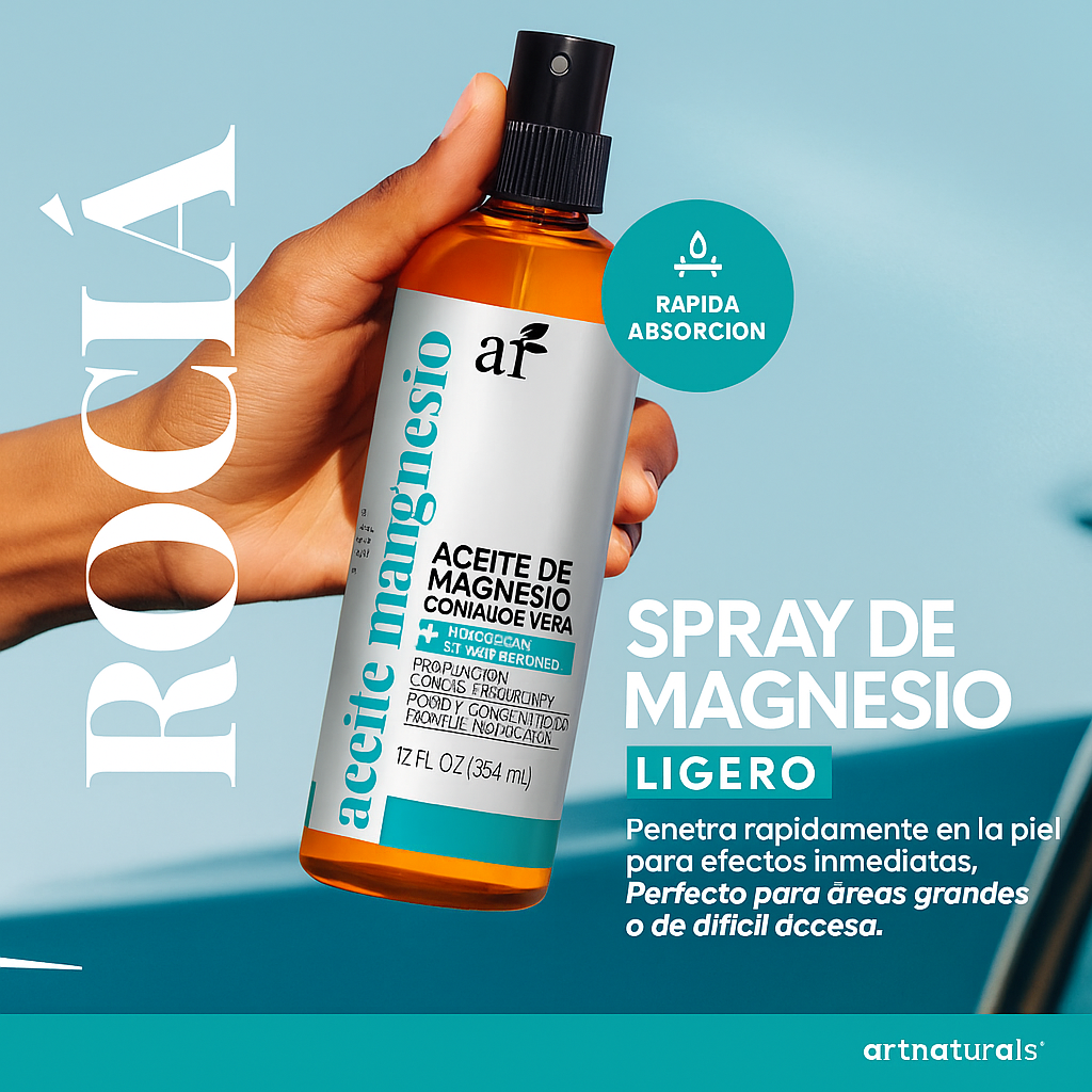 Aceite y spray de magnesio con aloe vera