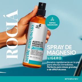 Aceite y spray de magnesio con aloe vera