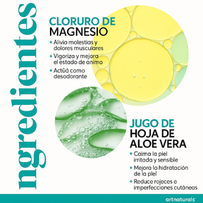 Aceite y spray de magnesio con aloe vera