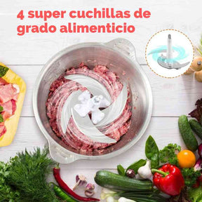 KitchenPro® Picadora Eléctrica profesional 4 en 1