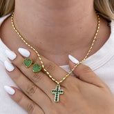 LUMARA™ Kit - Cadena + Aretes Oro laminado.