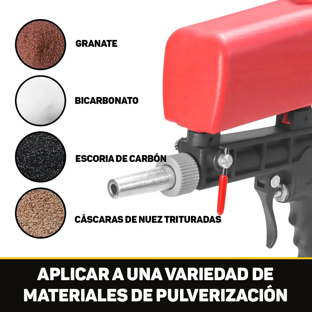 SAND BLASTER PRO® PISTOLA DE ARENA PROFESIONAL NEUMÁTICA