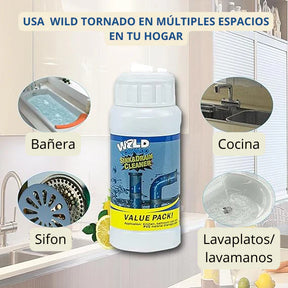 WildTornado® ¡LIMPIEZA PROFESIONAL DE FREGADEROS Y DESAGÜES!