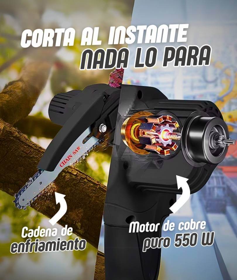 CortaPro® Mini motosierra inalámbrica y portátil